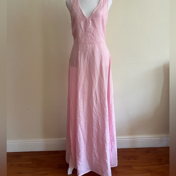 120% Lino Dresses & Skirts - NWT $ 695 120% Lino Design Italy Light Pink Maxi Dress Size XS / 40